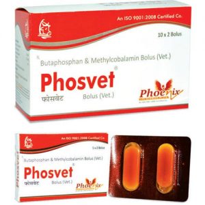 Phosvet bolus and injection for growth promoter for animls